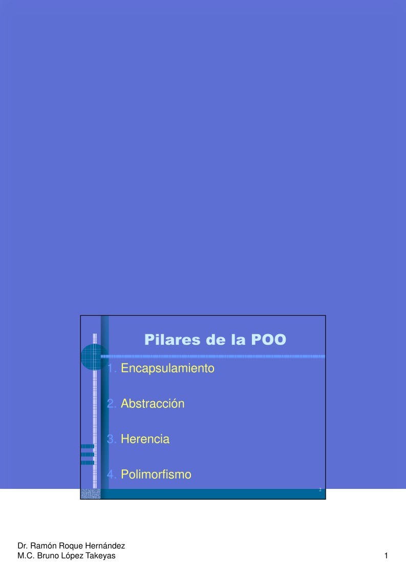PDF de programación 04. Polimorfismo Pilares de la POO PDF de programación 04. Polimorfismo Pilares de la POO